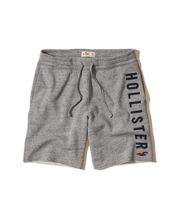 graphic fleece shorts