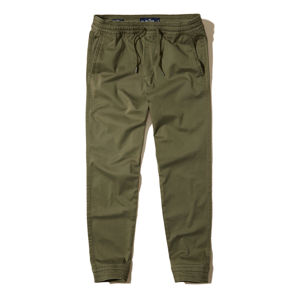 hollister green joggers