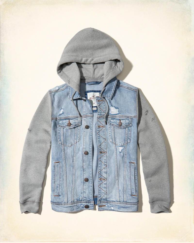 Guys Hooded Denim Jacket | Guys Jackets & Coats | HollisterCo.com