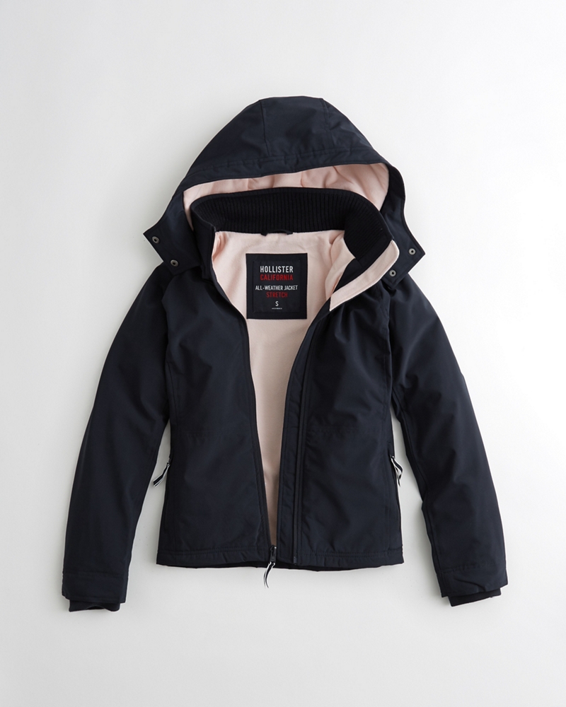 Girls Hollister All-Weather Stretch Fleece-Lined Jacket | Girls Sale ...