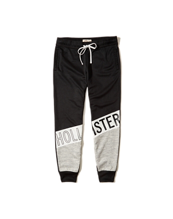 high rise fleece joggers hollister