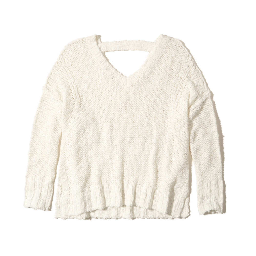 Girls Oversized Open Back Sweater Girls Tops