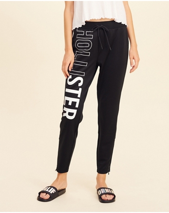 black hollister joggers