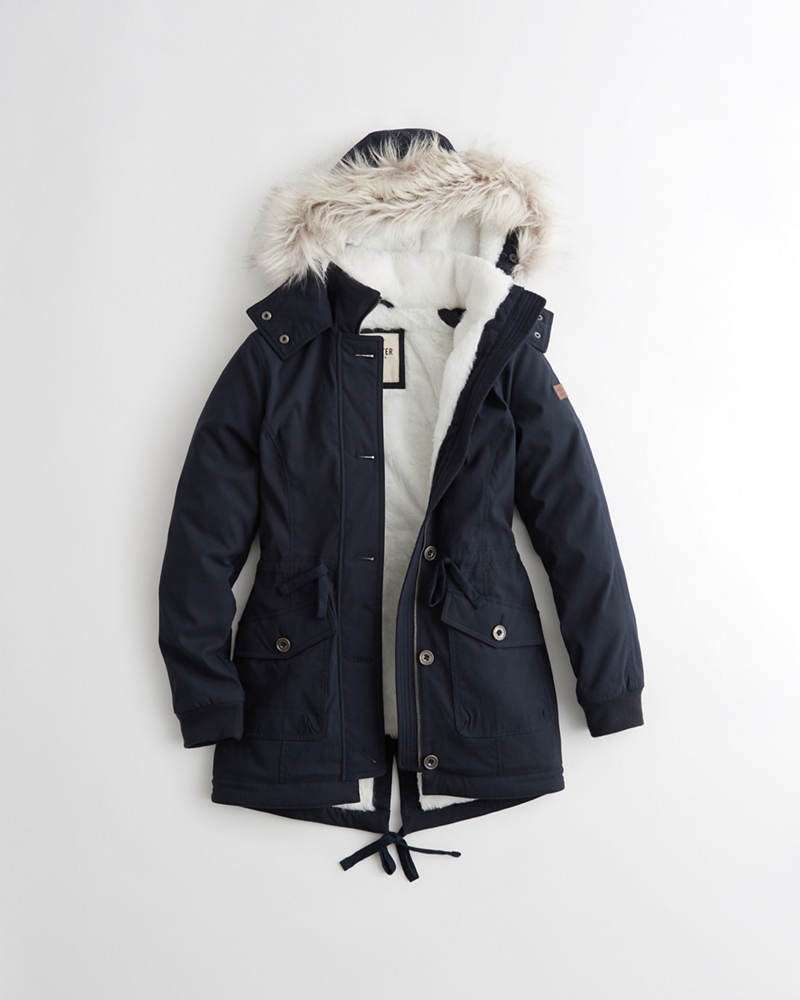 Girls Stretch CozyLined Parka Girls Jackets & Coats