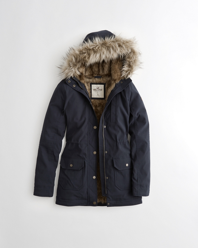 Girls Stretch Cozy-Lined Parka | Girls Jackets & Coats | HollisterCo.com