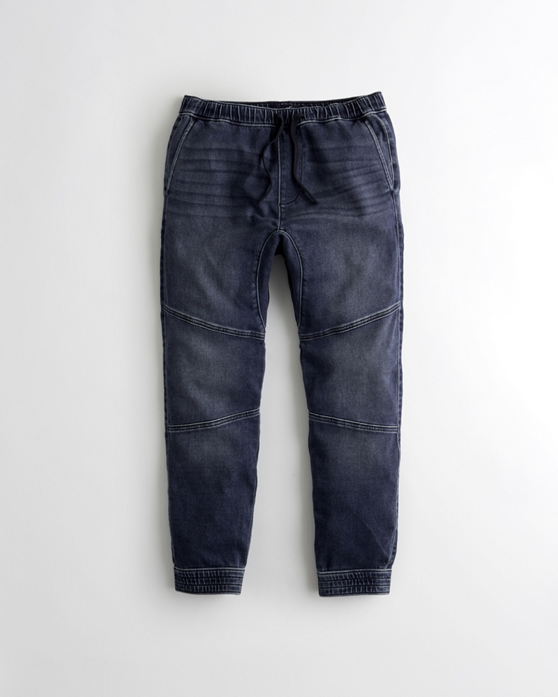 hollister denim joggers