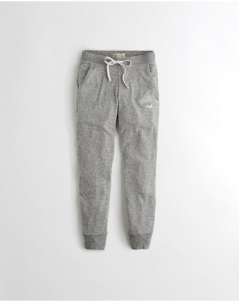 hollister mid rise fleece joggers