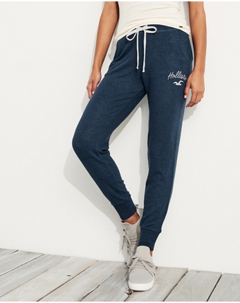 mid rise fleece joggers hollister