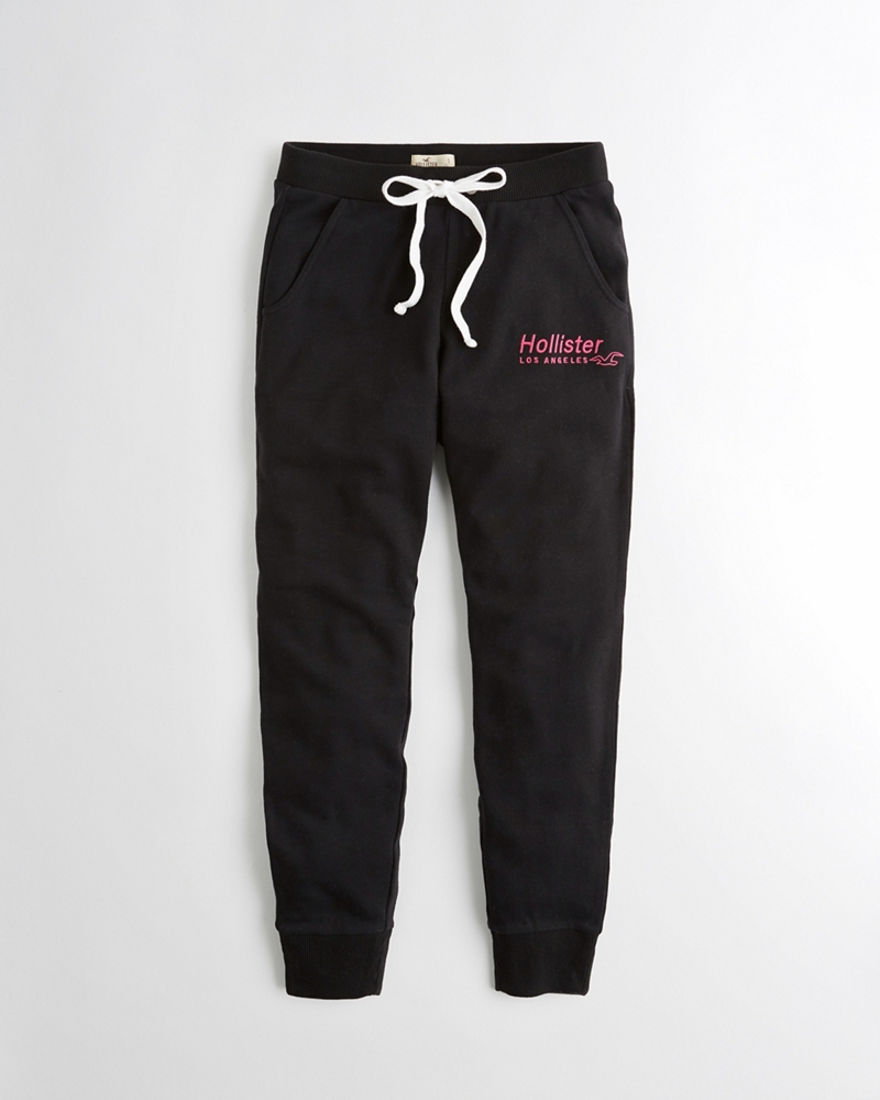 hollister mid rise fleece joggers