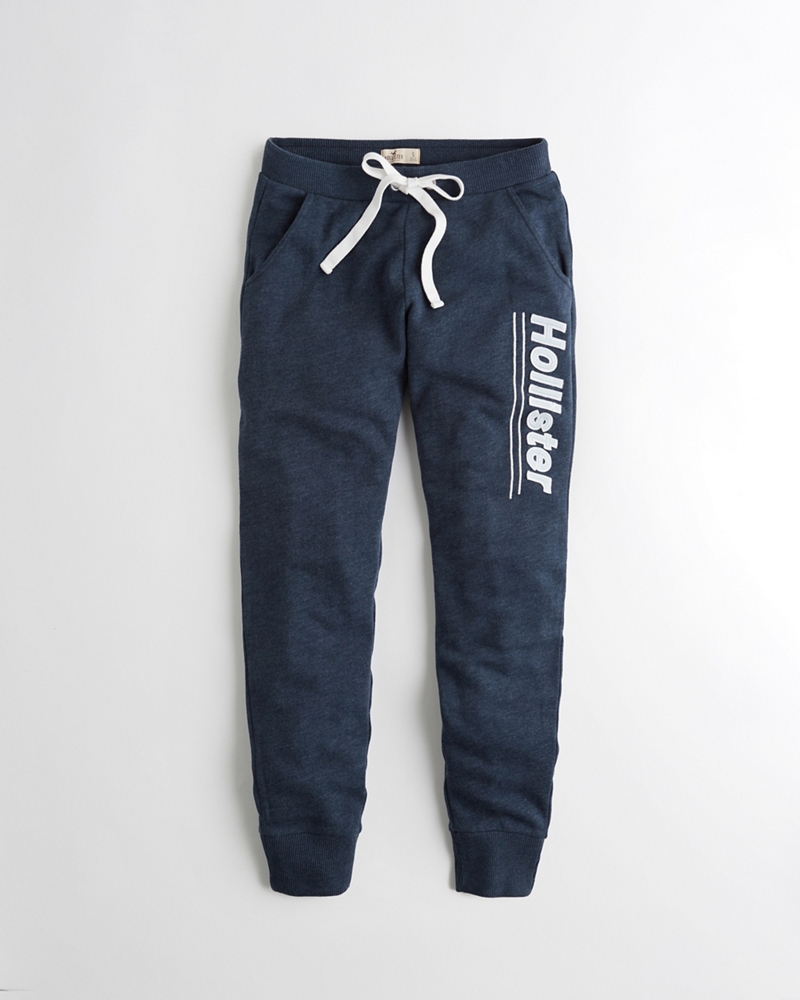 hollister mid rise fleece joggers