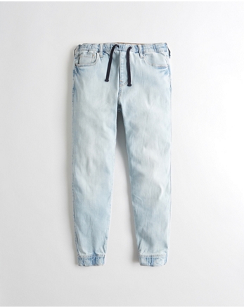 hollister denim joggers