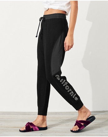 mid rise fleece joggers hollister