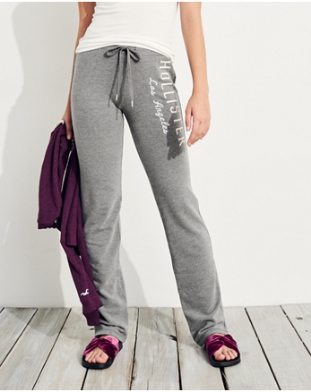 mid rise fleece joggers hollister