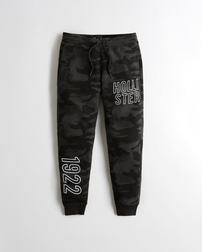 black hollister joggers