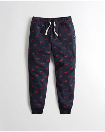 hollister flannel joggers