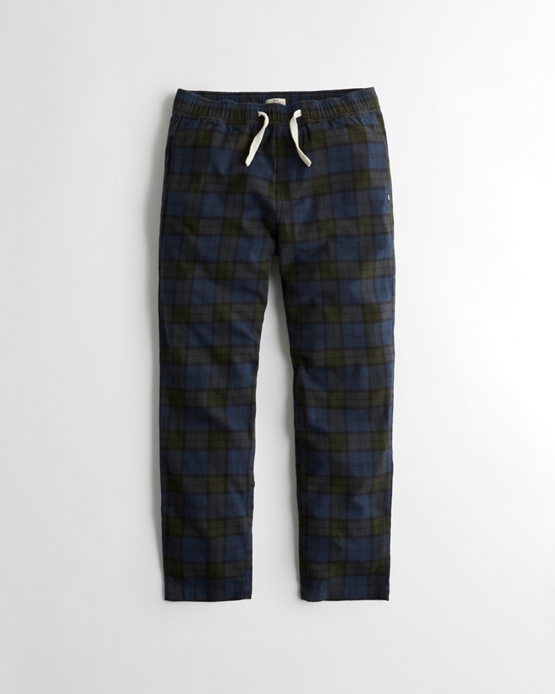 hollister flannel joggers