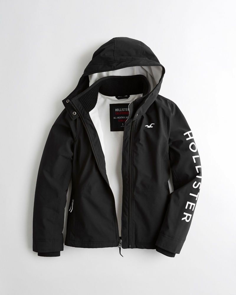 Girls Hollister AllWeather Stretch FleeceLined Jacket Girls Jackets
