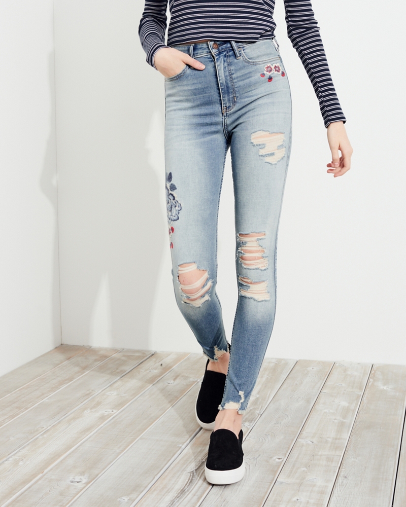 hollister ultra high rise super skinny jeans