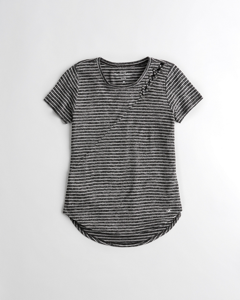 hollister must have crop baby tee