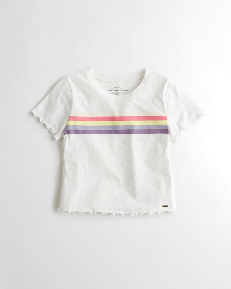hollister must have crop baby tee