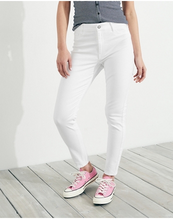 high rise crop super skinny jeans hollister