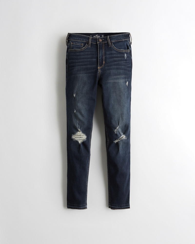 high rise crop super skinny jeans hollister