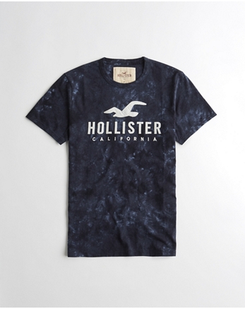tie dye logo graphic tee hollister