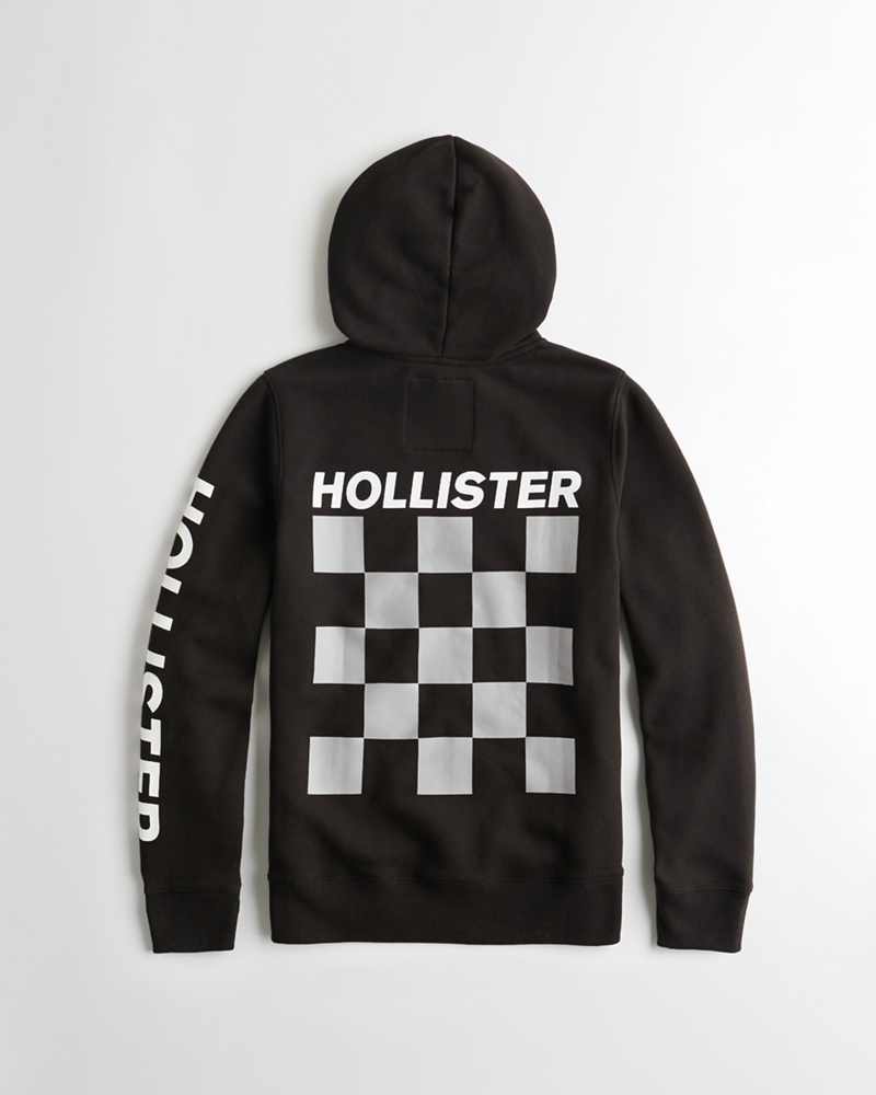 Guys Checkerboard Graphic Hoodie | Guys | HollisterCo.com