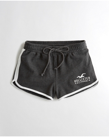 high rise fleece shorts