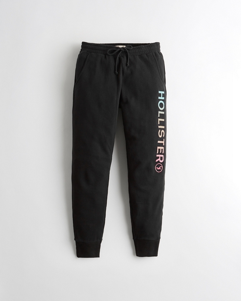 hollister mid rise fleece joggers