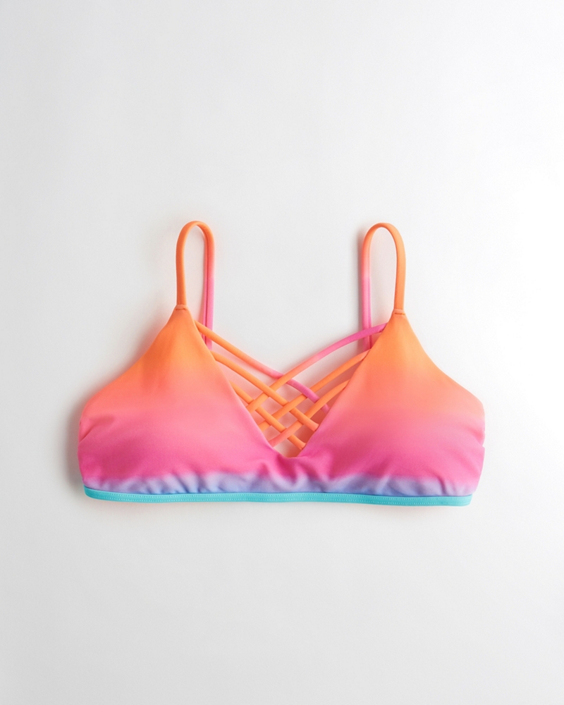 Girls Strappy Scoop Bikini Top Girls Swimwear