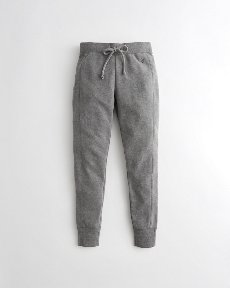 high rise fleece joggers hollister