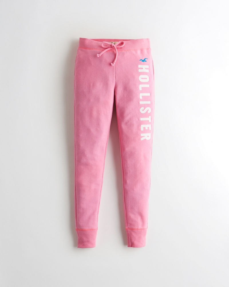 high rise fleece joggers hollister