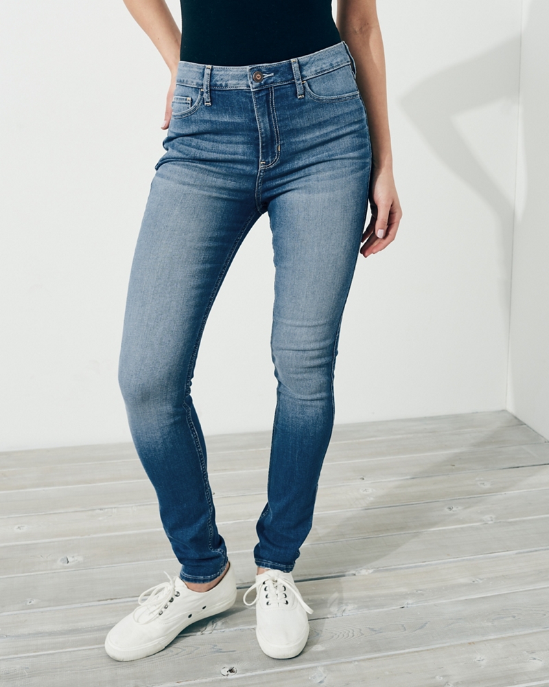 hollister classic stretch high rise super skinny jeans