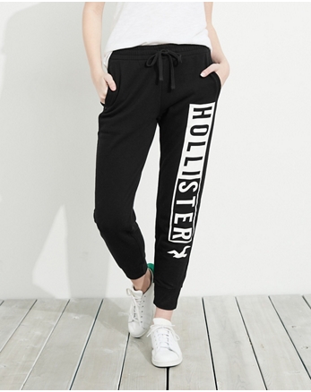 mid rise fleece joggers hollister