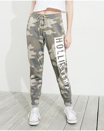 mid rise fleece joggers hollister