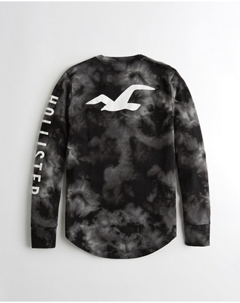 tie dye logo graphic tee hollister