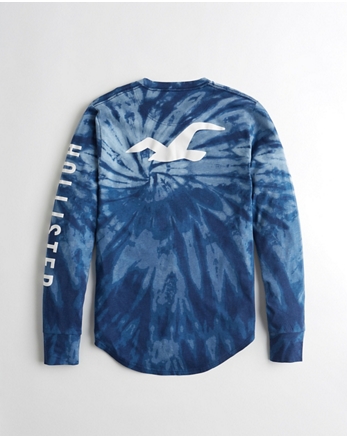 tie dye logo graphic tee hollister