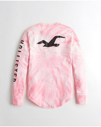tie dye logo graphic tee hollister
