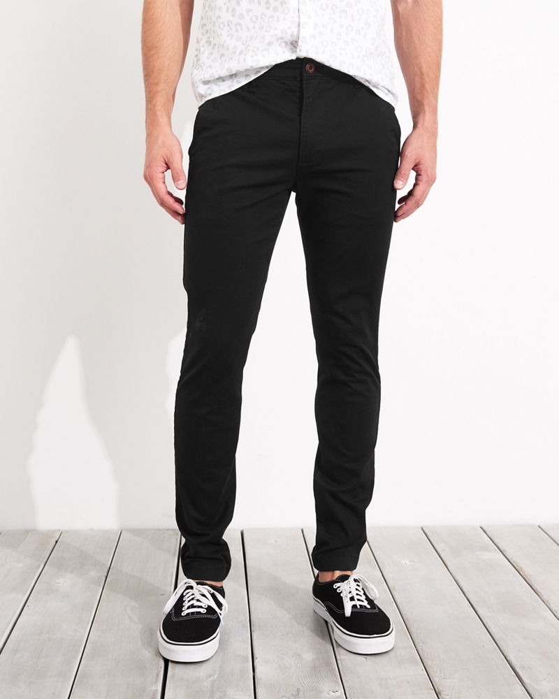 hollister black chinos