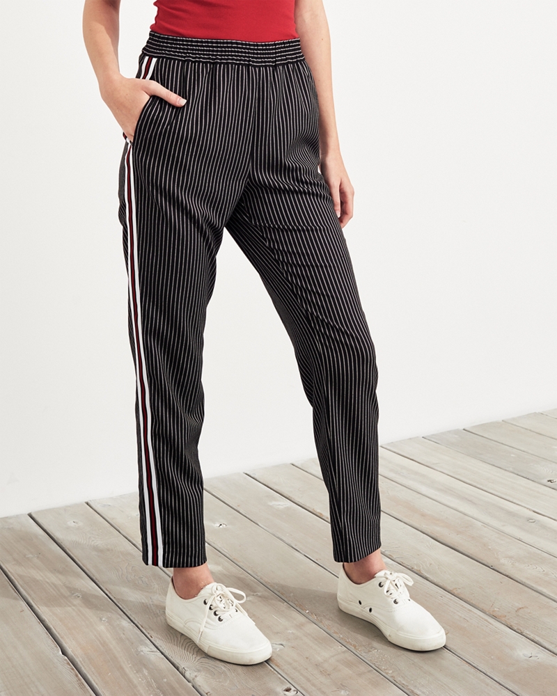 hollister woven crop slim pants