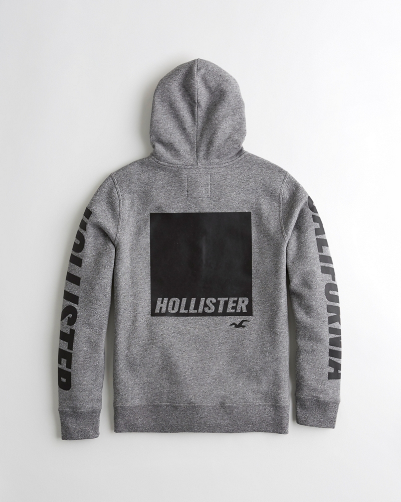 print logo graphic hoodie