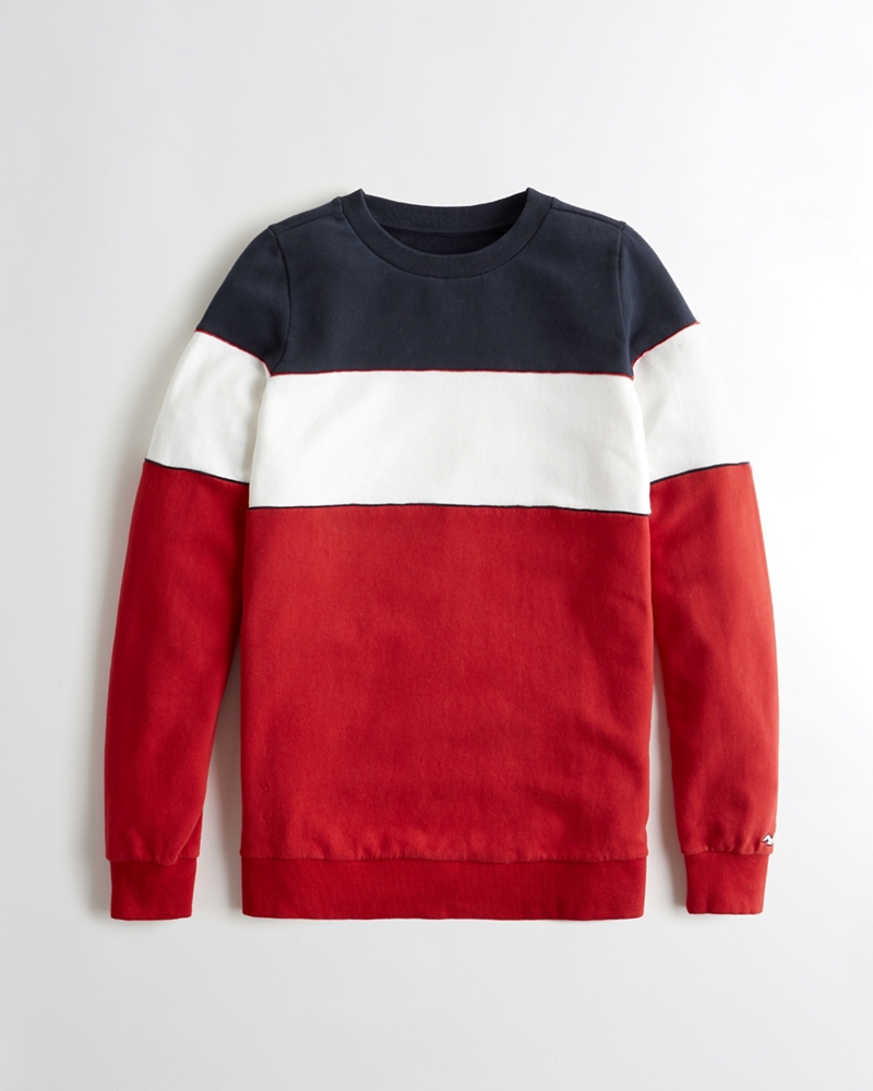 colorblock crewneck sweatshirt