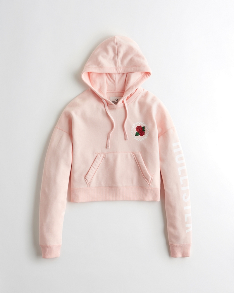 hollister hoodie with roses