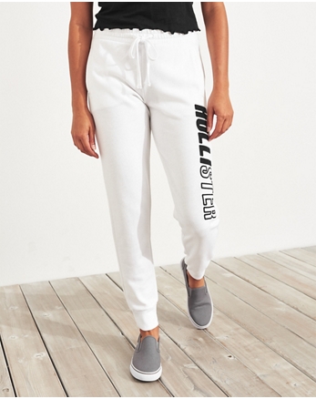 mid rise fleece joggers hollister