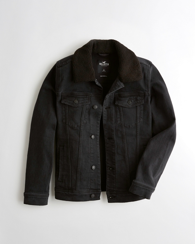 navy hollister jacket