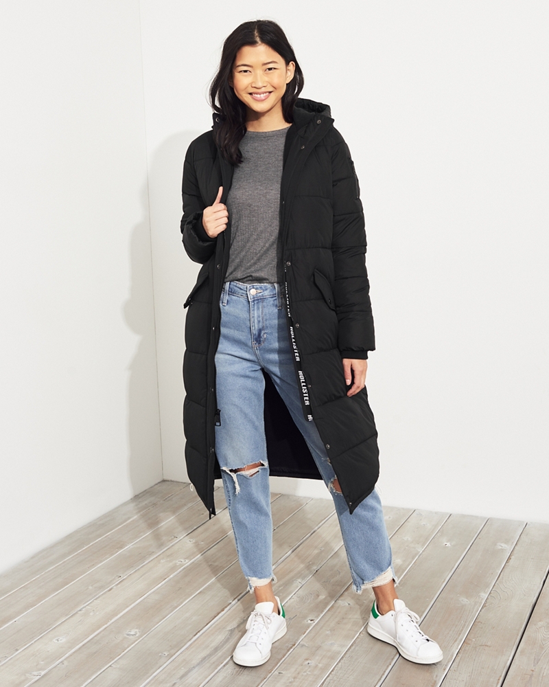 hollister longline down puffer parka