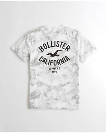 tie dye logo graphic tee hollister