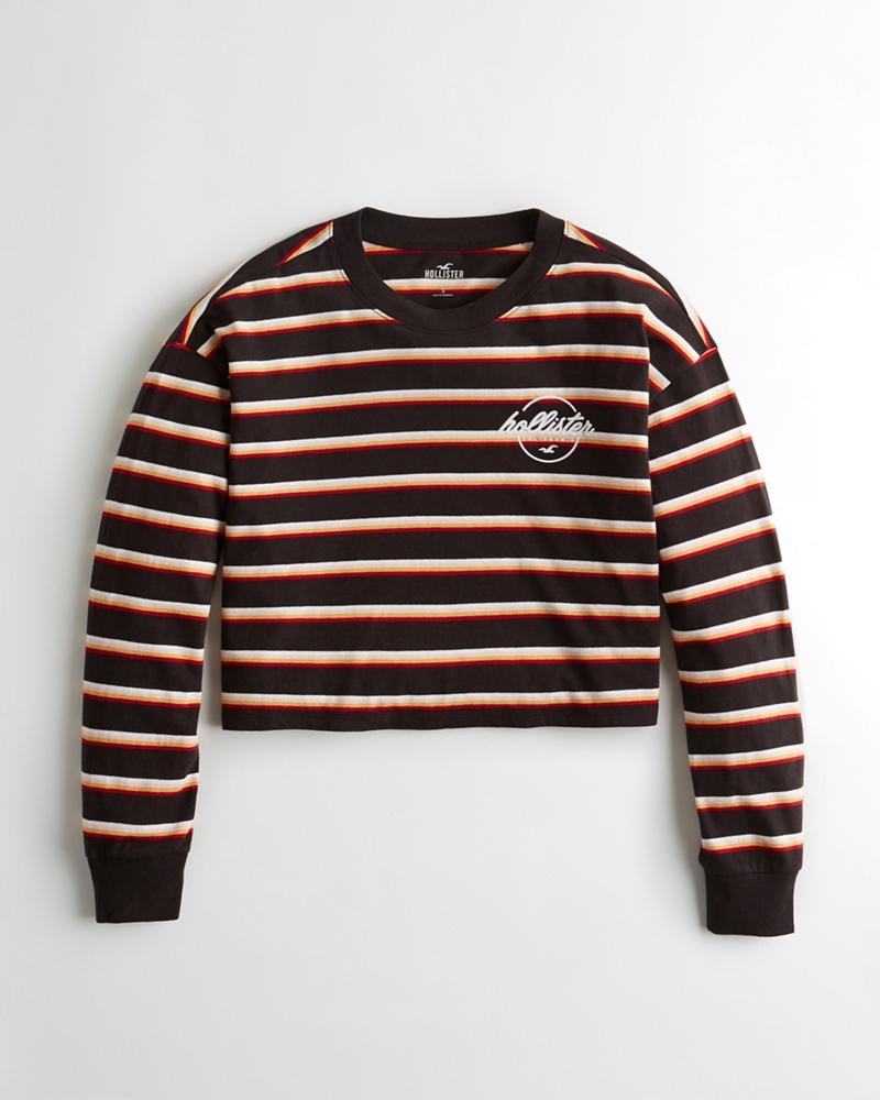hollister crop boyfriend graphic tee
