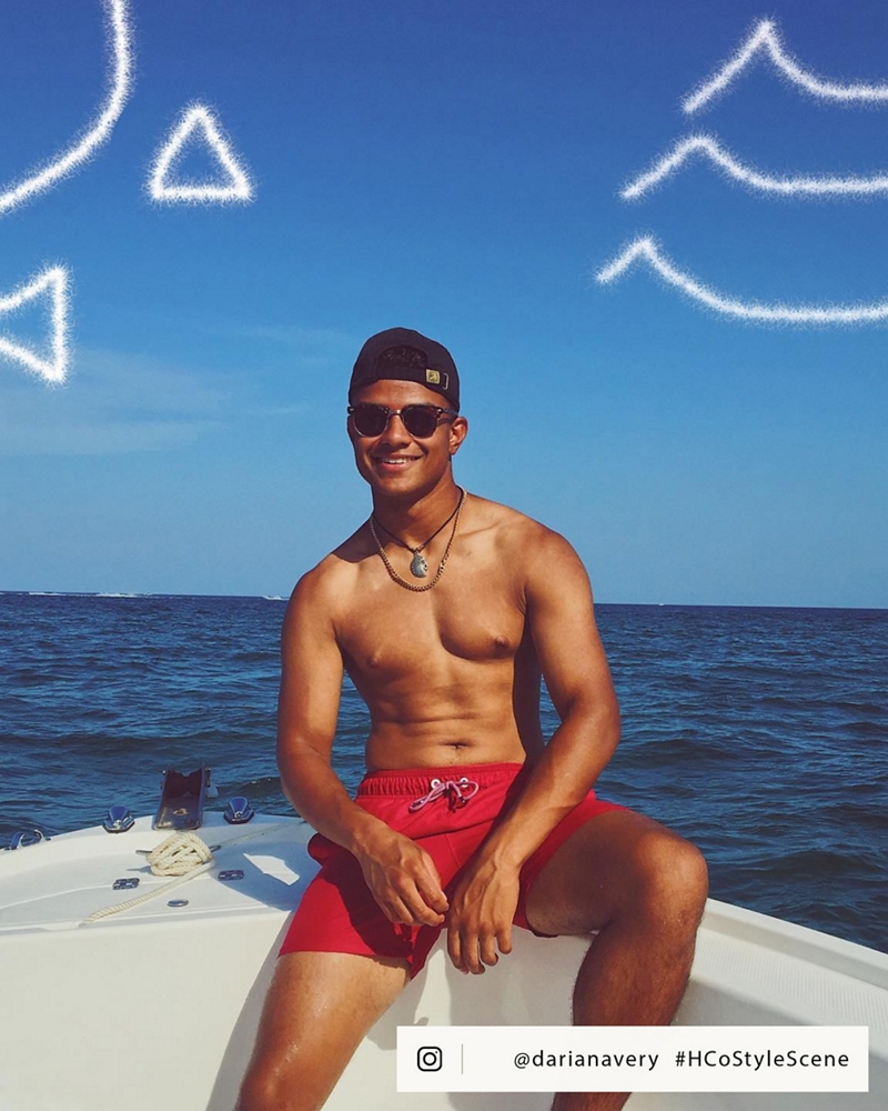 hollister guard fit swim trunks